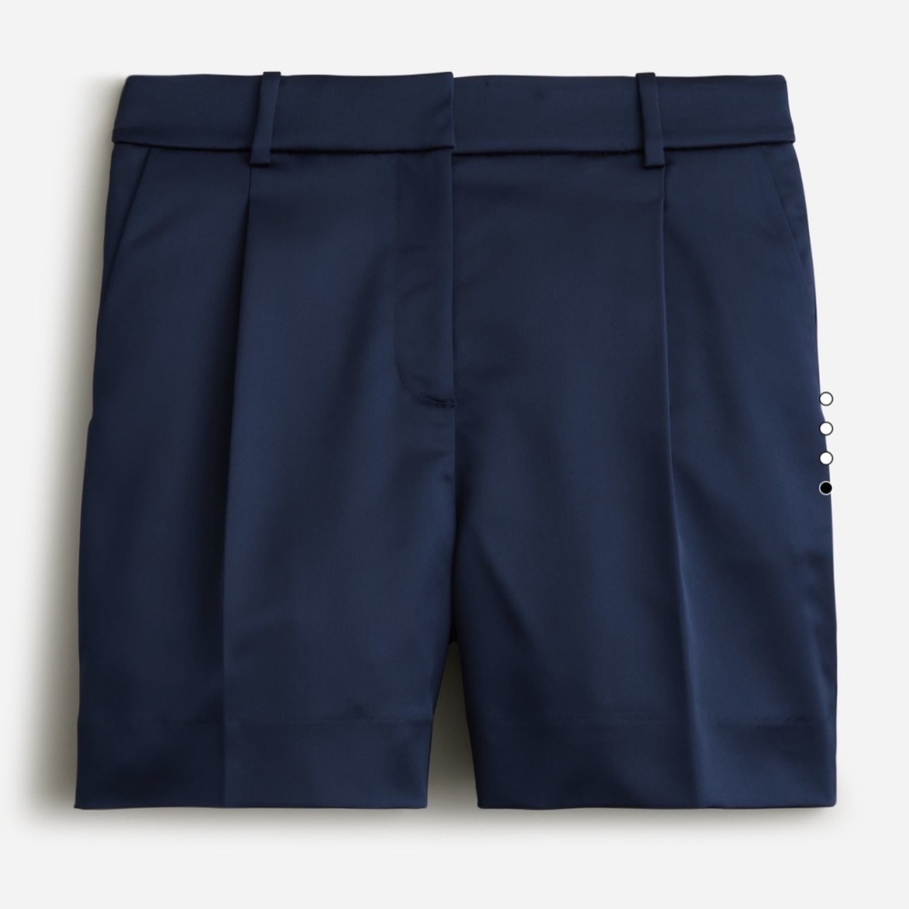 NWT: Pleated Suit Short in Tailored Satin